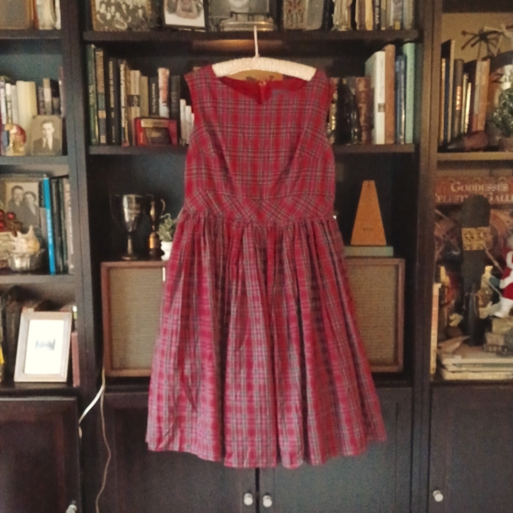 Modcloth Retro Plaid Dress 16 Pinup
